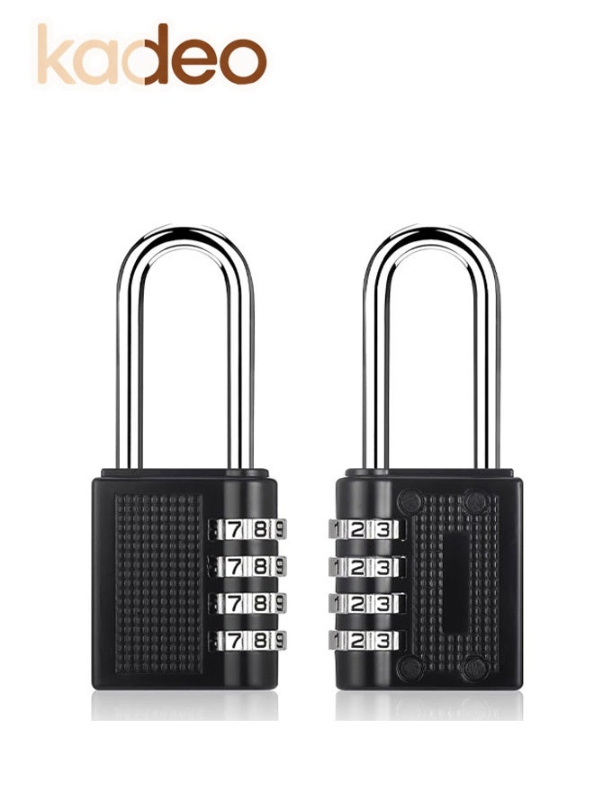 kadeo 4-Digit Combination Lock, Outdoor Waterproof, Password Padlock, Luggage Lock, Padlock for School, Gym, Sports, Fence, Toolbox, Gate, Case, Outdoor, Hasp Storage - Image 1